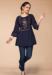 Picture of Sightly Chiffon Navy Blue Kurtis & Tunic