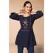 Picture of Sightly Chiffon Navy Blue Kurtis & Tunic