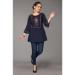 Picture of Sightly Chiffon Navy Blue Kurtis & Tunic