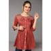 Picture of Charming Chiffon Indian Red Kurtis & Tunic