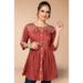 Picture of Charming Chiffon Indian Red Kurtis & Tunic