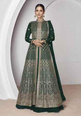 Picture of Georgette Dark Slate Grey Readymade Salwar Kameez