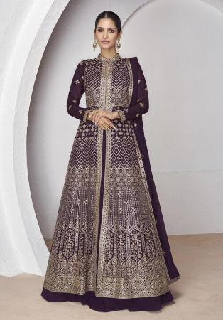 Picture of Fine Georgette Black Readymade Salwar Kameez