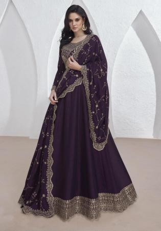 Picture of Marvelous Silk Dark Slate Grey Readymade Salwar Kameez