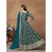 Picture of Pretty Chiffon Teal Anarkali Salwar Kameez