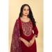 Picture of Wonderful Silk Dark Red Readymade Salwar Kameez