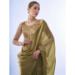 Picture of Appealing Chiffon & Satin Dark Olive Green Saree