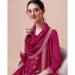 Picture of Superb Chiffon Dark Red Straight Cut Salwar Kameez