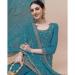 Picture of Wonderful Chiffon Teal Straight Cut Salwar Kameez