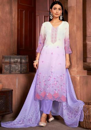 Picture of Admirable Organza Off White Readymade Salwar Kameez