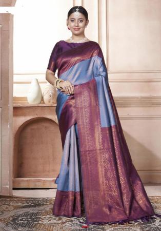 Picture of Alluring Silk Grey Saree