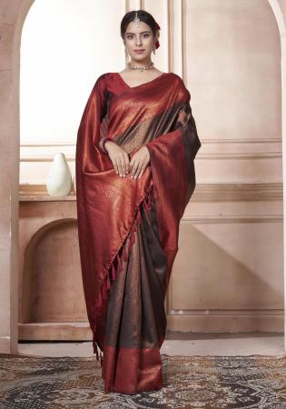 Picture of Ideal Silk Dim Gray Saree