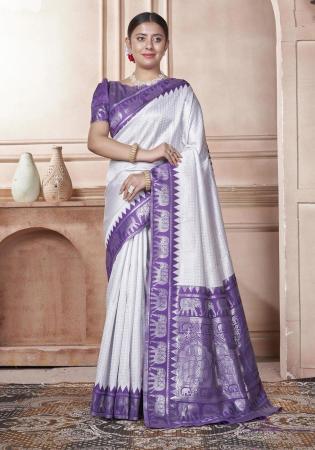 Picture of Admirable Silk Dark Slate Blue Saree