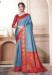 Picture of Beautiful Silk Cadet Blue Saree