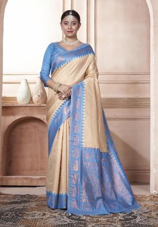 Picture of Exquisite Silk Light Steel Blue Saree