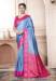 Picture of Beautiful Silk Cadet Blue Saree