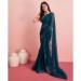 Picture of Pleasing Georgette Navy Blue Saree