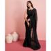 Picture of Ideal Georgette Black Saree