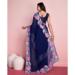 Picture of Magnificent Georgette Navy Blue Saree