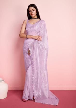 Picture of Pretty Net Plum Saree