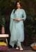 Picture of Chiffon Light Steel Blue Readymade Salwar Kameez