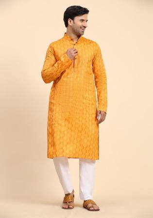 Picture of Grand Cotton Sandy Brown Kurtas