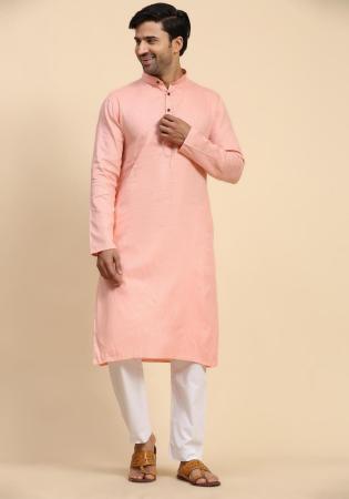 Picture of Taking Cotton Peach Puff Kurtas