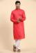 Picture of Pleasing Cotton Dark Salmon Kurtas