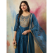 Picture of Cotton & Silk Midnight Blue Readymade Salwar Kameez