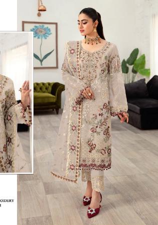 Picture of Pretty Georgette Tan Straight Cut Salwar Kameez