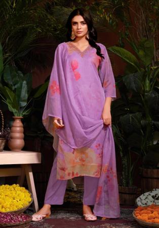 Picture of Beauteous Organza Plum Readymade Salwar Kameez