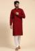 Picture of Sublime Rayon & Cotton Maroon Kurtis And Tunic