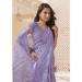 Picture of Comely Georgette Light Slate Grey Saree