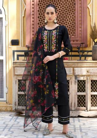 Picture of Taking Rayon Black Readymade Salwar Kameez