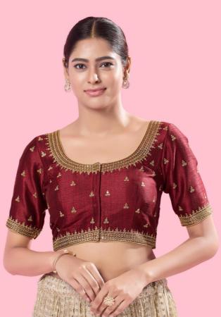 Picture of Sightly Silk Maroon Designer Blouse