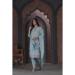 Picture of Chiffon Cadet Blue Straight Cut Salwar Kameez