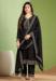 Picture of Delightful Georgette Black Straight Cut Salwar Kameez