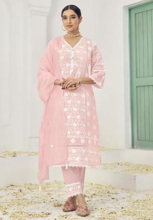 Picture of Statuesque Cotton Pink Readymade Salwar Kameez