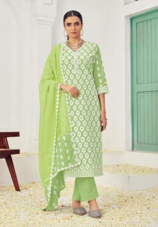 Picture of Splendid Cotton Dark Khaki Readymade Salwar Kameez