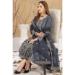 Picture of Georgette Slate Grey Straight Cut Salwar Kameez