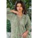 Picture of Georgette Dark Sea Green Straight Cut Salwar Kameez