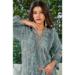 Picture of Georgette Light Slate Grey Straight Cut Salwar Kameez