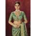 Picture of Delightful Silk Dark Olive Green Saree