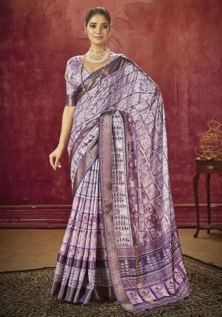 Picture of Gorgeous Silk Plum Saree