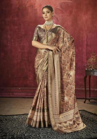 Picture of Resplendent Silk Beige Saree