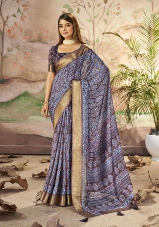 Picture of Amazing Silk Rosy Brown Saree