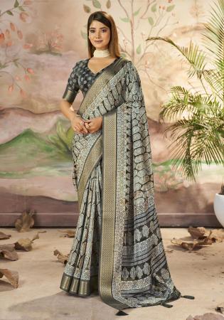 Picture of Appealing Silk Grey Saree