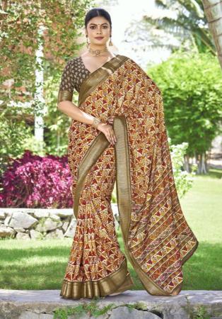 Picture of Marvelous Silk Chocolate Saree