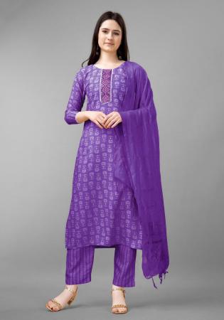 Picture of Gorgeous Rayon Fuchsia Readymade Salwar Kameez