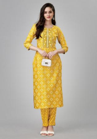 Picture of Pretty Rayon Golden Kurtis & Tunic